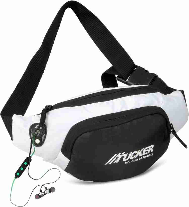 Tucker Waist Bag for Men Women Stylish Chest Fanny Pouch Belt Sport Bag Waist Bag Black White Price in India Flipkart