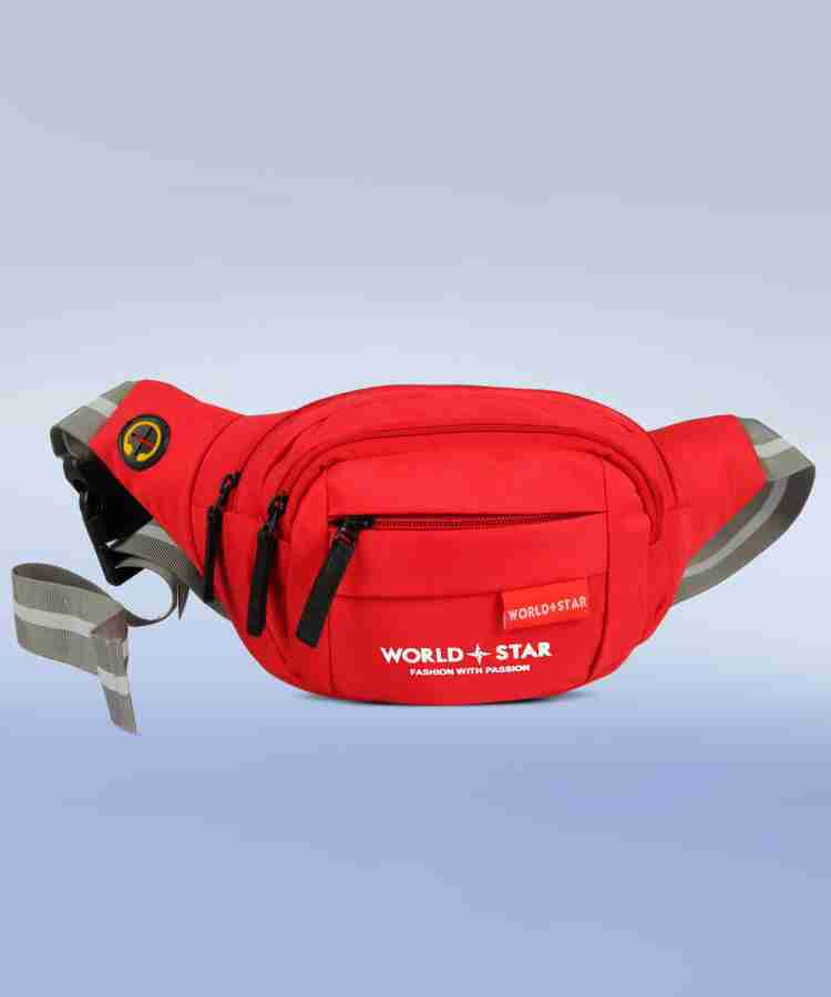 Worldstar fluffy red waist Fanny Pack for Travel Bags Hiking