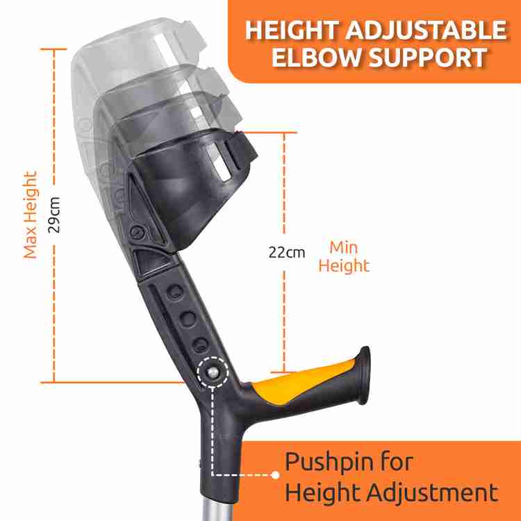 VISSCO Astra Plus Crutch with Height Adjustable Elbow Support & Movable Arm Cuff Walking Stick Price in India - Buy VISSCO Astra Plus Crutch with Height Adjustable Elbow Support & Movable Arm VISSCO Astra Plus Crutch with Height Adjustable Elbow Support & Movable Arm Cuff Walking Stick Price in India - Buy VISSCO Astra Plus Crutch with Height Adjustable Elbow Support & Movable Arm