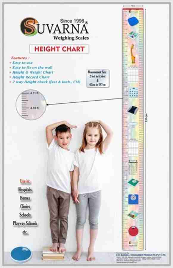 Height chart in feet and cm sales