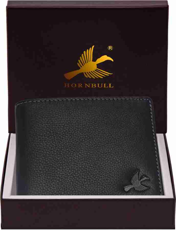 HORNBULL Men Casual Formal Trendy Black Genuine Leather Wallet BLACK Price in India Flipkart