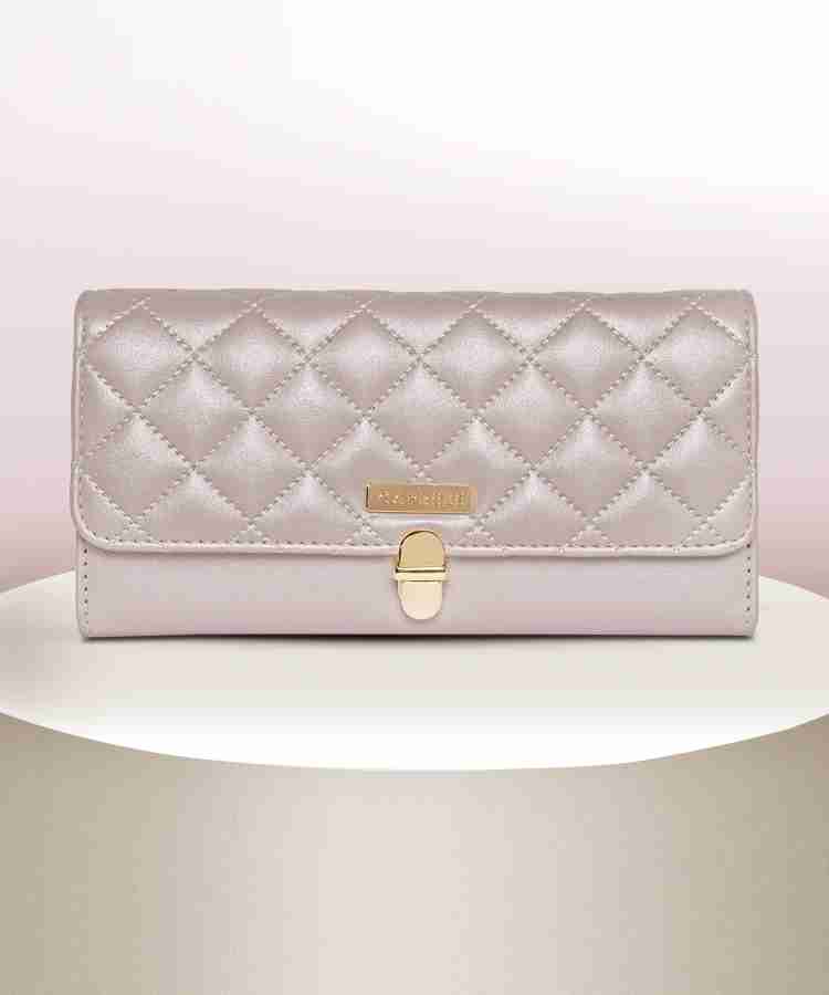 Caprese Women Casual Pink Artificial Leather Wallet Pink Metallic