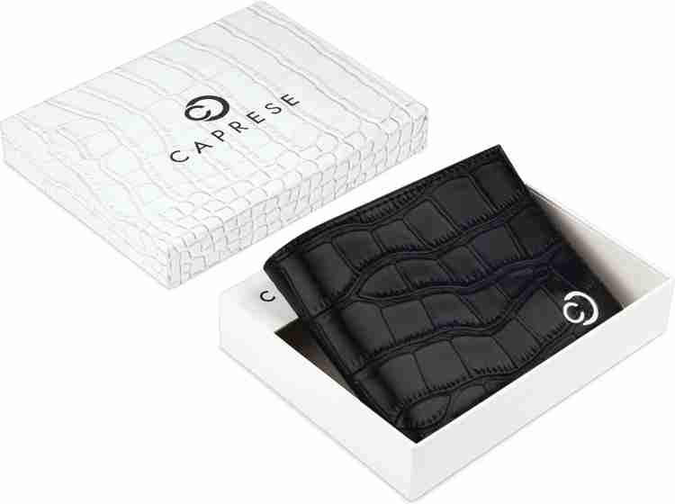 Caprese Men Black Artificial Leather Wallet Black Price in India Flipkart
