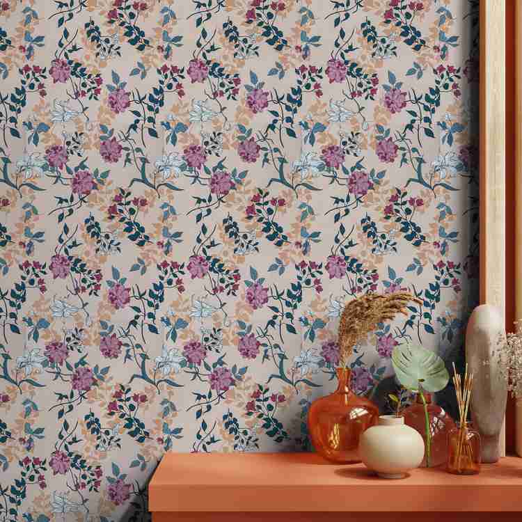 Asian Paints EzyCR8 P&S Red Flower Tapestry Floral & Botanical Multicolor  Wallpaper Price in India - Buy Asian Paints EzyCR8 P&S Red Flower Tapestry  Floral & Botanical Multicolor Wallpaper online at