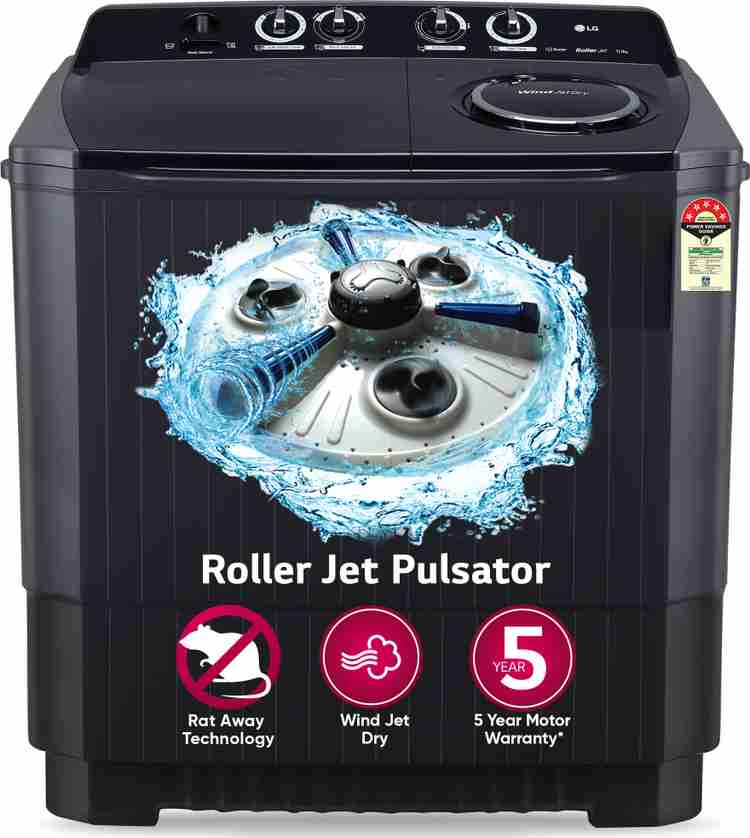 LG 11 kg 5 Star with Roller Jet Pulsator with Soak, Wind Jet LG 11 kg 5 Star with Roller Jet Pulsator with Soak, Wind Jet