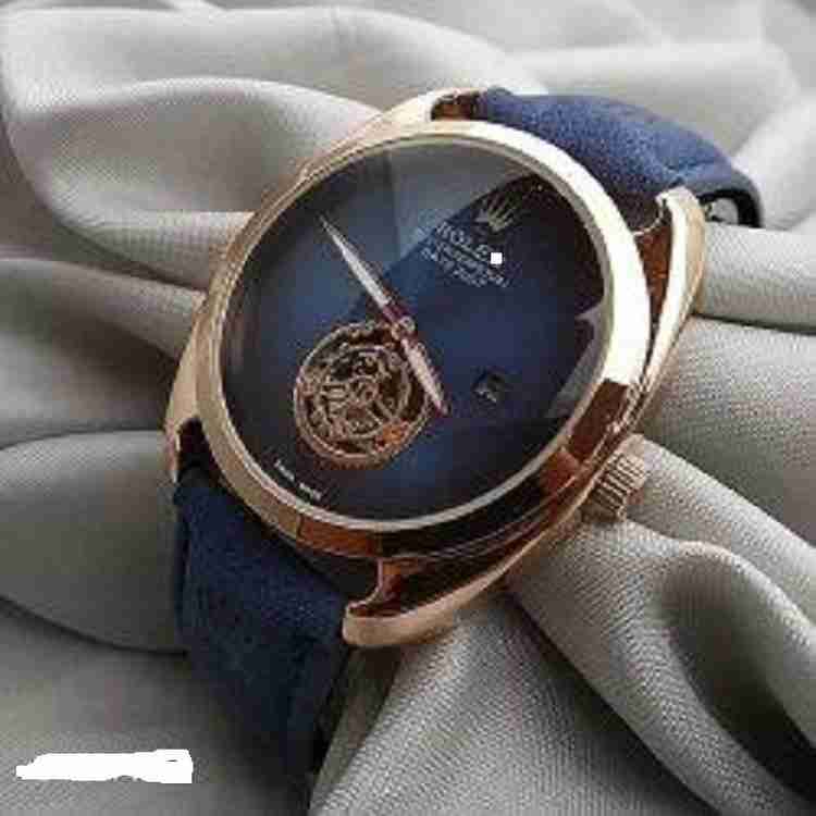 Wristkart RLX Date Blue Quartz Classy Trendy Smart Analog Watch