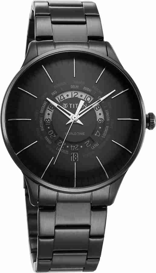 Titan black hotsell metal strap watches