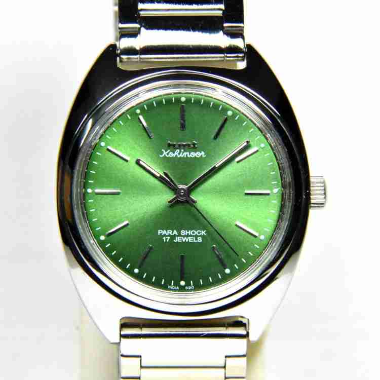 DIXOT HMT Kohinoor Sunburst Green 17Jewels Para Shock Hand