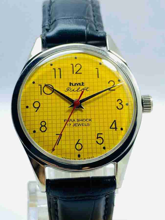 Hmt pilot deals yellow dial