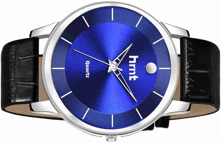 hrnt HMTS B9098 B9099 Blue Wrist Watch For Men Leather Strap Watch For Boys Mens Company Watch Analog Watch For Men Buy hrnt HMTS B9098 B9099 Blue Wrist Watch For Men Leather Strap Watch For