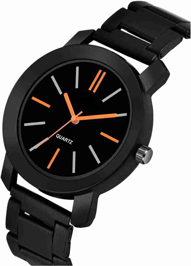 EMPERO Stylish Analog Watch For Men Analog Watch For Men Buy EMPERO Stylish Analog Watch For Men Analog Watch For Men Black Dial Orange Hands With Black Steel Chain