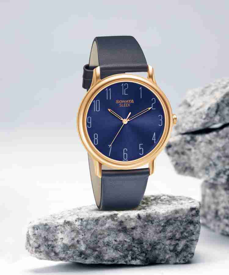 Sonata sleek blue on sale dial