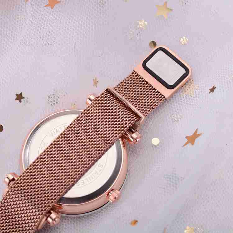 Styledose Titli Copper Rosegold Magnet Watch girls watches for women watches stylish branded new model 2023 fashion design Analog Watch For Women Buy Styledose Titli Copper Rosegold Magnet Watch girls