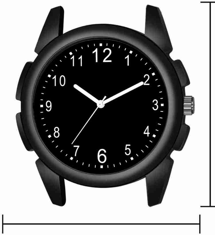 casera no of 9 All Black Stylish Designers Rubbers Strap Watches For Men  Analog Watch - For Men