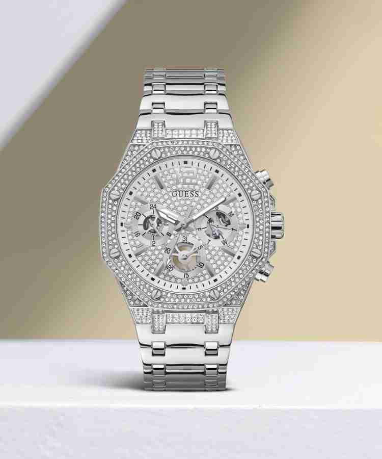 Guess silver diamond watch best sale