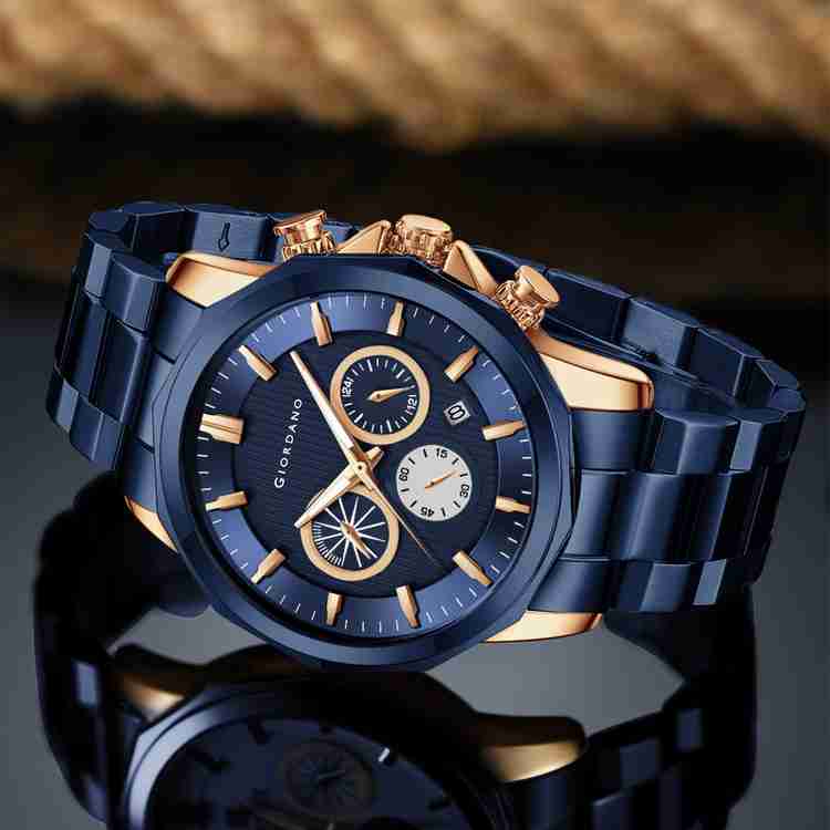 Giordano black metal watch store