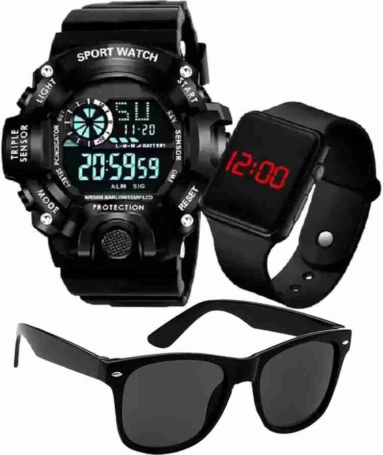 Organic Black G Shock Square Wayfarer Combo Fashionable Latest Digital Watch Combo Pack of 3 Original Best Digital Kids Boys Digital Watch For Boys Buy Organic Black G Shock Square Wayfarer Combo Fash...