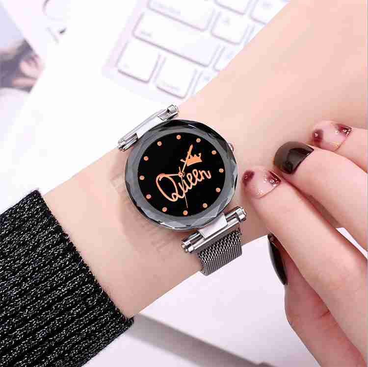 Marclex Silver Queen Magnet magnet wrist watch for women ladies watches girls style womens trending stylish Analog Watch For Women Buy Marclex Silver Queen Magnet magnet wrist watch for women