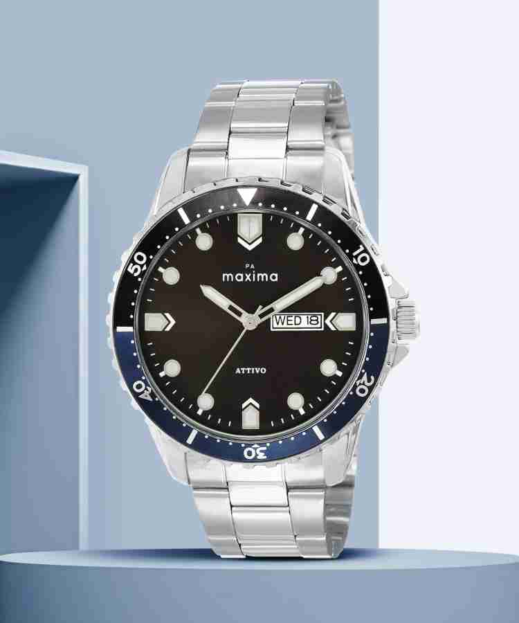 MAXIMA Attivo Collection Attivo Steel Analog Watch For Men Buy MAXIMA Attivo Collection Attivo Steel Analog Watch For Men O 68623CMGI Online at Best Prices in India Flipkart