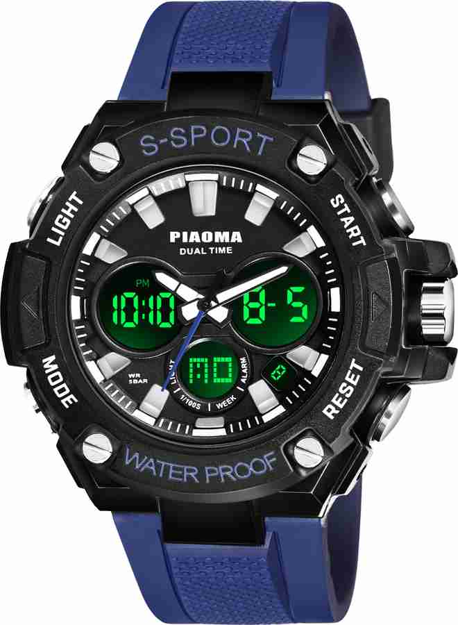 Joymart 9107 DUAL TIME Analog Digital Watch For Men Buy Joymart 9107 DUAL TIME Analog Digital Watch For Men 9107 Analog Digital Stylish Beige Sports Men Watches Multifunctional Luxury Online at