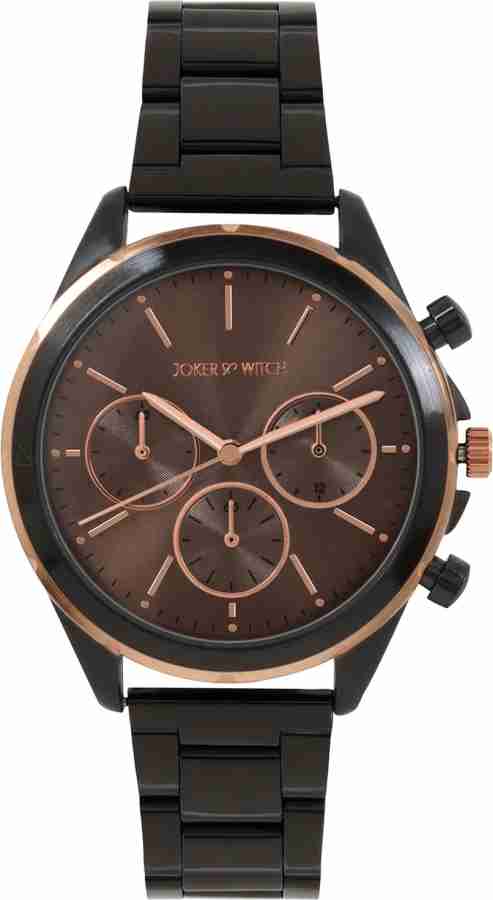 Joker Witch Dubai Brown Dial Gumetal Metallic Link Strap Analog Men s Watch Analog Watch For Men Buy Joker Witch Dubai Brown Dial Gumetal Metallic Link Strap Analog Men s