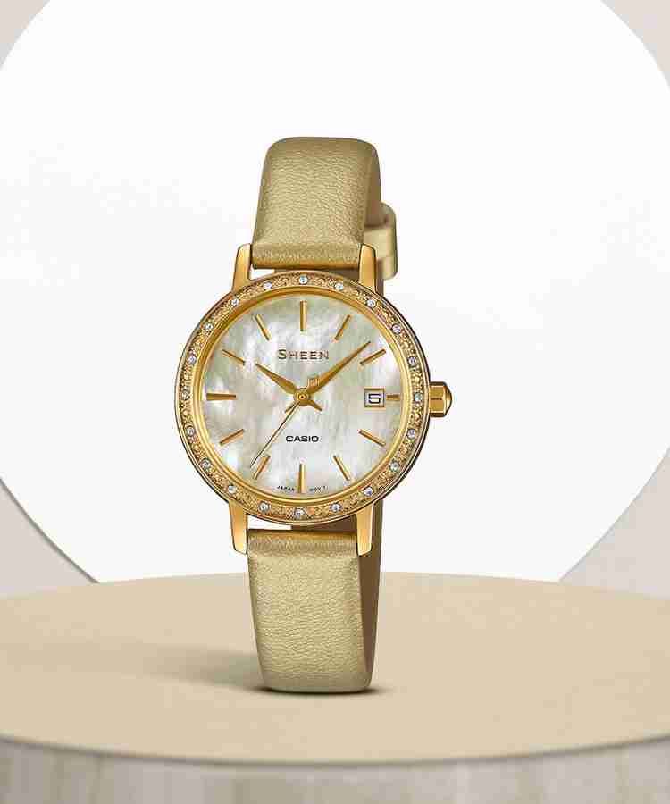 CASIO SHE 4060GL 9AUDF Sheen Analog Watch For Women Buy CASIO SHE 4060GL 9AUDF Sheen Analog Watch For Women SH224 SHE 4060GL 9AUDF Online at Best Prices in India Flipkart
