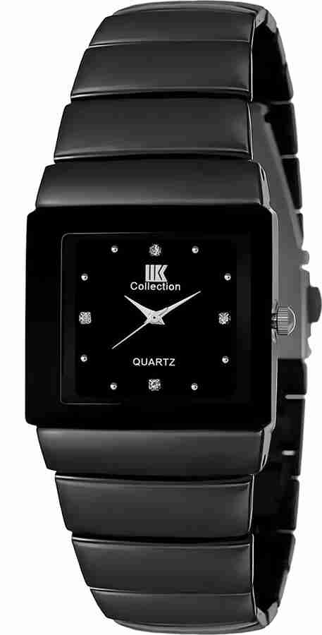IIK Collection IIK-052M Men Watches Black Studded Square Dial Metal Bracelet Chain & Push Button Lock Analog Watch - For Men - Buy IIK Collection IIK-052M Men Watches Black Studded Square Dial IIK Collection IIK-052M Men Watches Black Studded Square Dial Metal Bracelet Chain & Push Button Lock Analog Watch - For Men - Buy IIK Collection IIK-052M Men Watches Black Studded Square Dial
