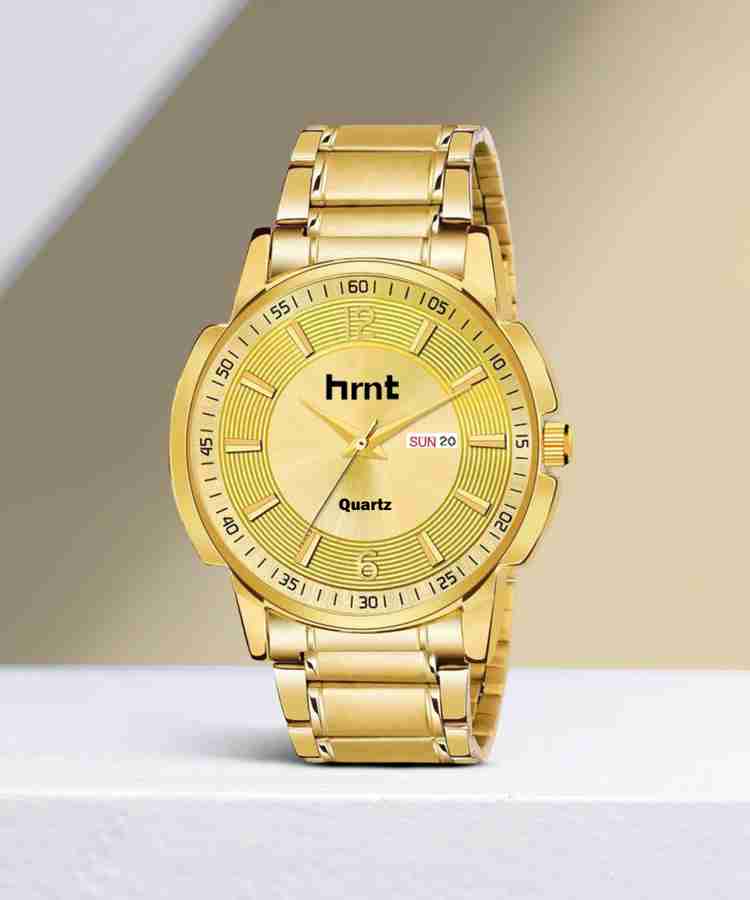 Golden chain wrist watch discount