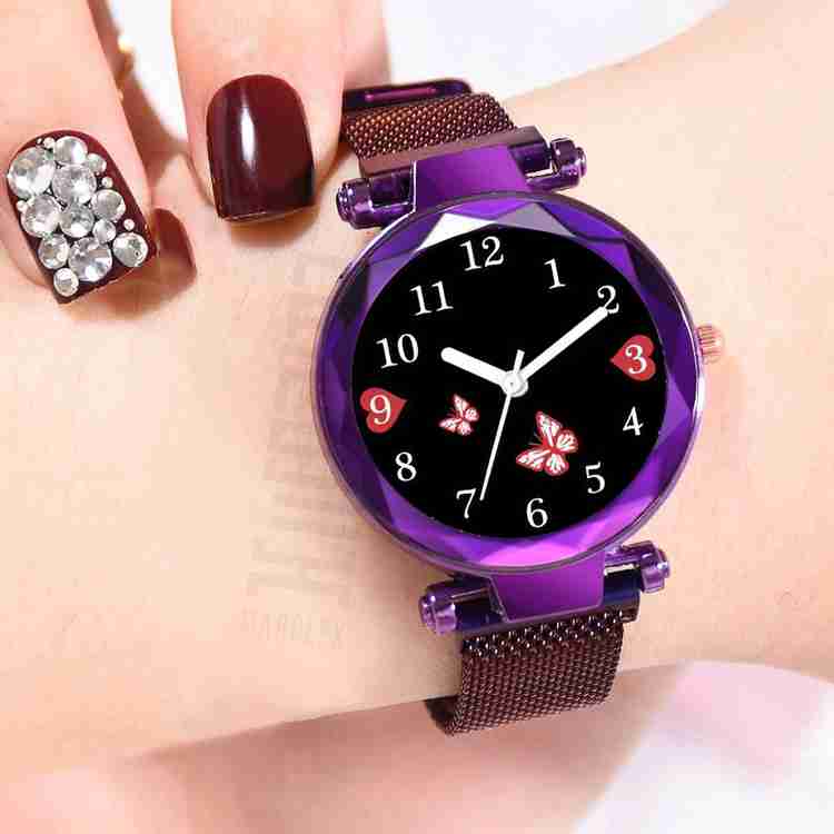 Purple colour top ladies watches