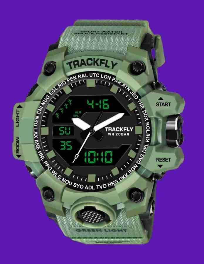 TrackFly Analog Digital Watch For Men Buy TrackFly Analog Digital Watch For Men Track Green 46 Online at Best Prices in India Flipkart