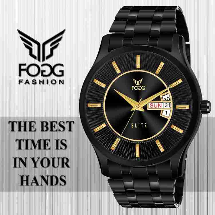 FOGG 2503 BLACK Fogg Elite Series Gold Platted Premium Analog Watch For Men Buy FOGG 2503 BLACK Fogg Elite Series Gold Platted Premium Analog Watch For Men 2503 BLACK Online at Best