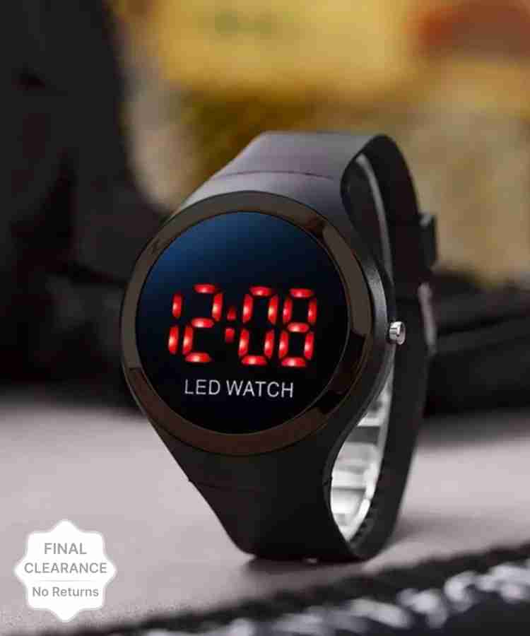 Black led outlet watch