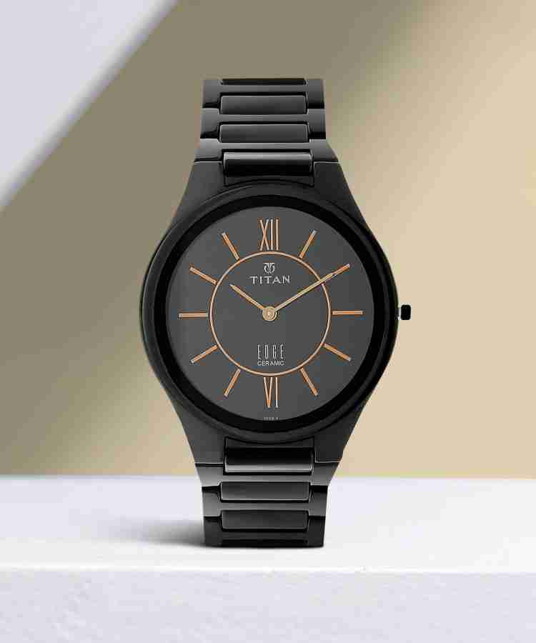 Titan edge black ceramic watch outlet price