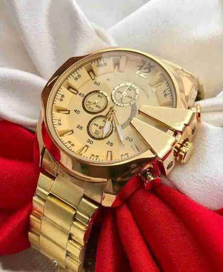 Diesel gold chain watch hotsell