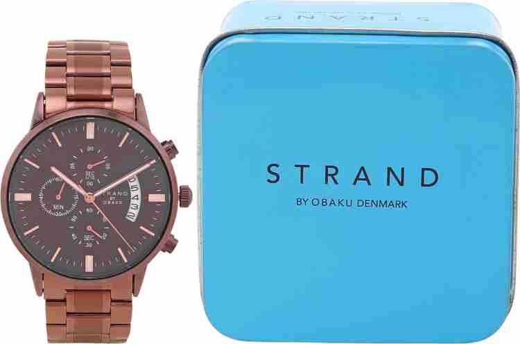 Strand By Obaku Montane Brown Montane Brown Chronograph Analog 