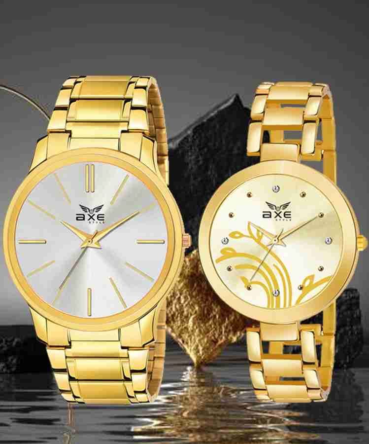 AXE Style GLD C061 Golden Couple Watch Brand Branded Watch Wrist Hands Chain Watch For Couple Analog Watch For Couple Buy AXE Style GLD C061 Golden Couple Watch Brand Branded Watch Wrist