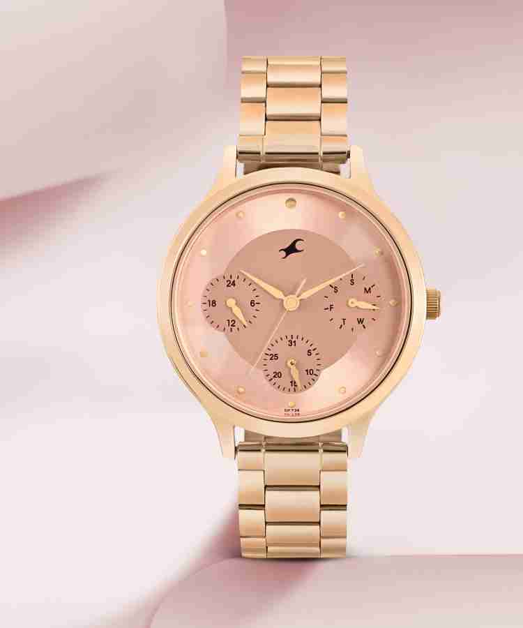 Fastrack FK Exclusive Analog Watch For Girls 6285WM03 Alpha Rose Gold Dial Analog Watch For Women Buy Fastrack FK Exclusive Analog Watch For Girls 6285WM03 Alpha Rose Gold Dial Analog