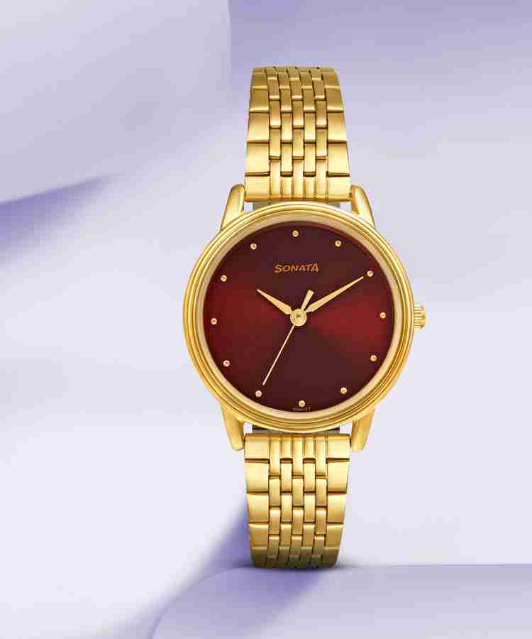 SONATA 8175YM03 Gold Edit Analog Watch For Women