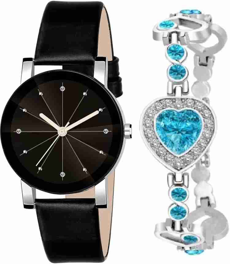 QALIBA Black new girls watches new design attractiive cool watches 2023 BLACK Analogue New Attractive Colors Stylish For Boys And Men Analog Watch For Girls Buy QALIBA Black
