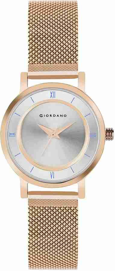GIORDANO Giordano Analog Men s Watch Silver Dial Rose Gold Colored Strap Analog Watch For Couple Buy GIORDANO Giordano Analog Men s Watch Silver Dial Rose Gold Colored Strap Analog Watch