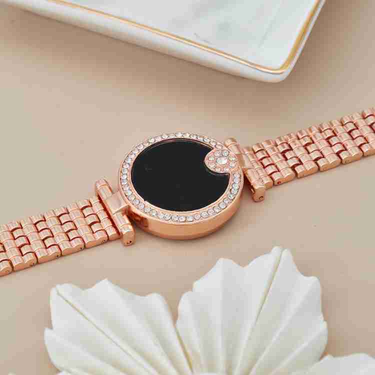 Led rose gold watch cheap