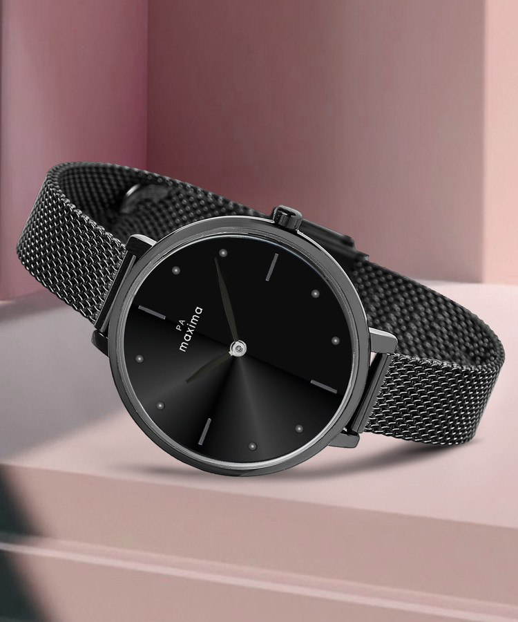 Maxima Attivo Black Watch Buy Maxima Attivo Black Day-Date Watch