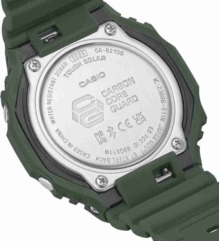 CASIO GA-B2100-3ADR G-Shock Bluetooth Connect Carbon Core Guard  Analog-Digital Watch - For Men