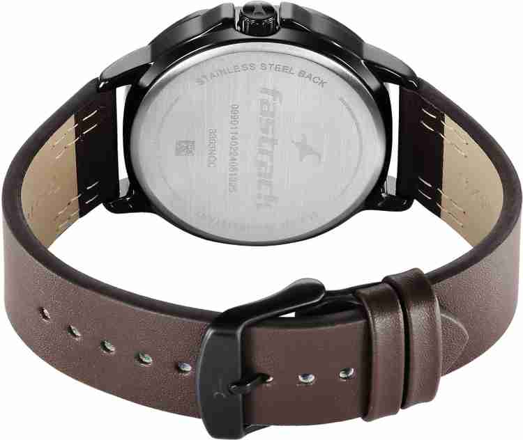 Fastrack Fleek Quartz Multifunction Green Dial Leather Strap Watch 