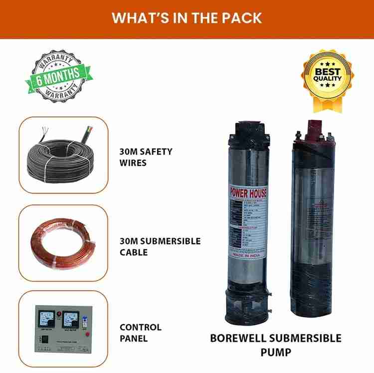 PowerHouse 1.5 HP Oil Filled Single Phase 4 Inch Borewell