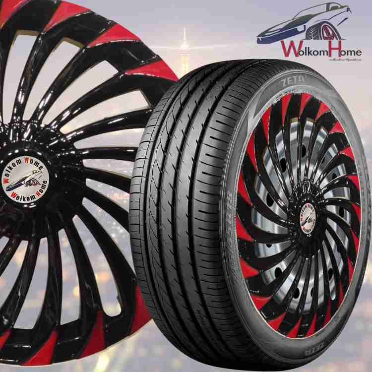 WolkomHome Car accessories Wheel cap Hub Cap Turbain Red Black 13