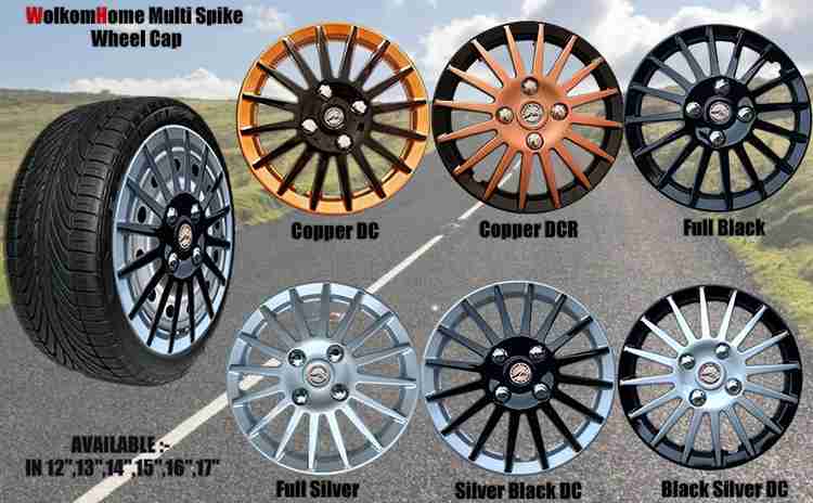 WolkomHome Car accessories Wheel cap Wheel Hub Cap 14 Inch Multi Spike R14 Wheel Cover For Universal For Car Universal For Car