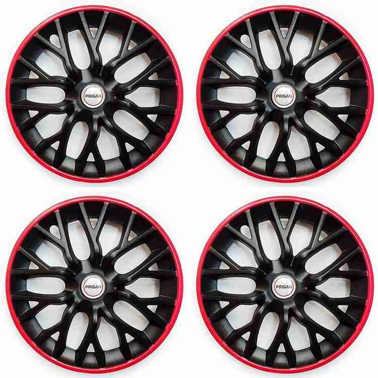 Persimmon Car Full Black Red Wheel Cover Caps 13