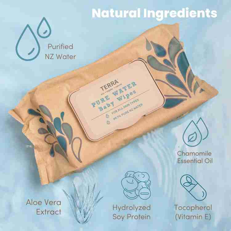 TERRA Water Baby Wipes, India's First 100% Biodegradable Premium