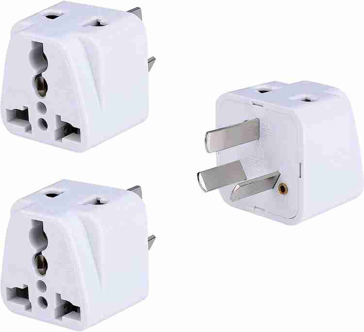 MX Universal Socket Plug Type I MX3434D Pack of 3 Worldwide Adaptor White Price in India Flipkart